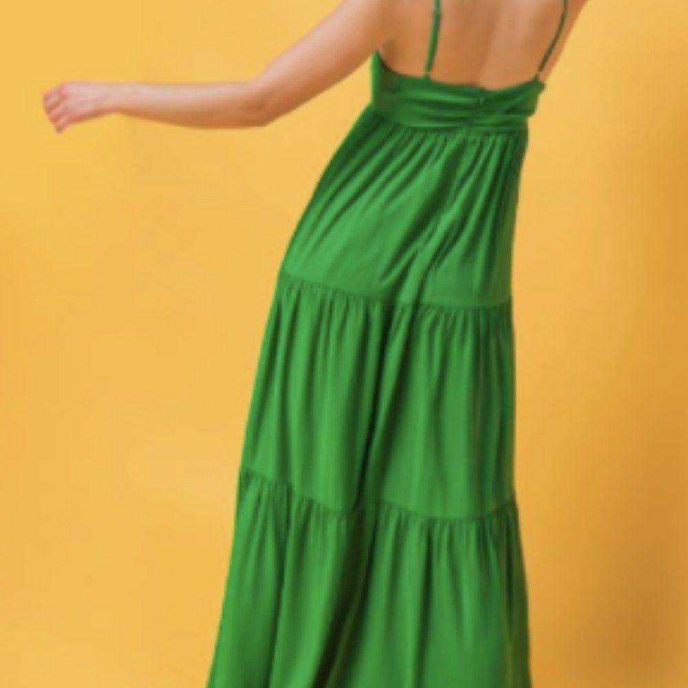 Green woven maxi dress from Flying Tomato - Picture 2 of 3